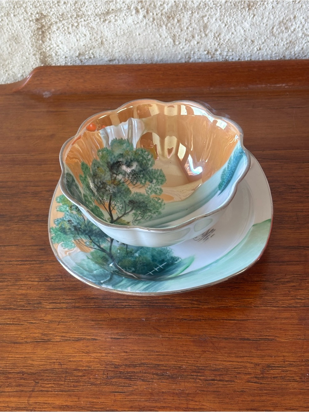 Noritake Lustreware Mayo Bowl and Plate